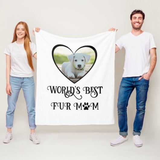 Bont Moeder Hond Foto Fleece Deken (In situ)