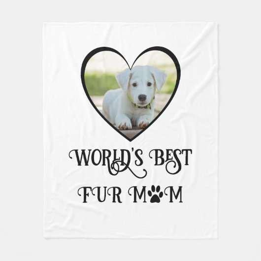 Bont Moeder Hond Foto Fleece Deken (Voorkant)