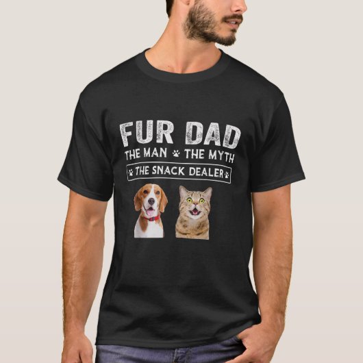 Bont papa Het Man De Myth Mannen Gift Funny Dog Ca T-shirt (Voorkant)
