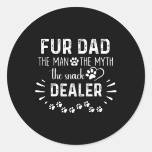 Bont papa Het Man De mythe De Snack Dealer Hondenv Ronde Sticker