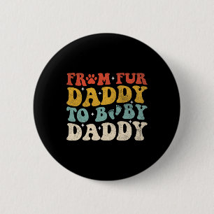 Bont papa naar Baby papa Grappig vaders dag cadeau Ronde Button 5,7 Cm