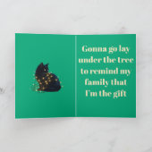 Bont, Plezier en Feestelijke Kerstvreugde Zwarte K Kaart (Binnen)