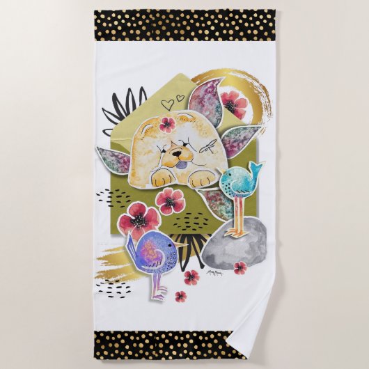 BONT-ST KLASSE MAIL Chow hond Strandlaken (Voorkant)