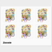 BONT-ST KLASSE MAIL Chow hond Vierkante Sticker (Vel)