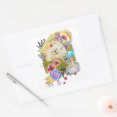 BONT-ST KLASSE MAIL Chow hond Vierkante Sticker (Envelop)