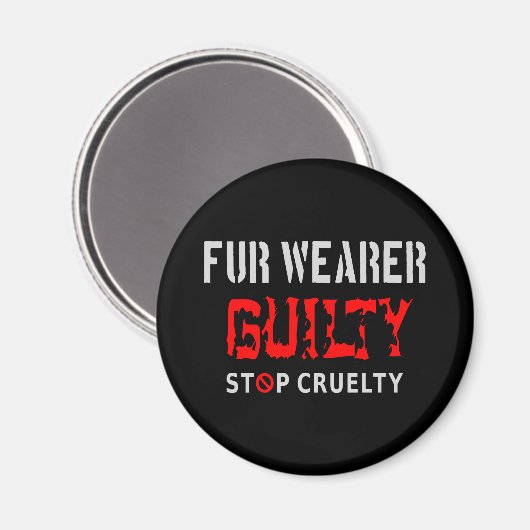 Bontdrager schuldig magneet (Voorkant / Achterkant)