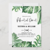 Bonte Bladeren Tropische Oefenavondmaal Kaart (Voorkant)