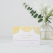 Bonte bruiloft Gold Floral Table Place Card Plaatskaartje (Staand voorkant)