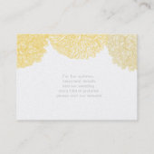 Bonte bruiloft Gold Floral Table Place Card Plaatskaartje (Achterkant)