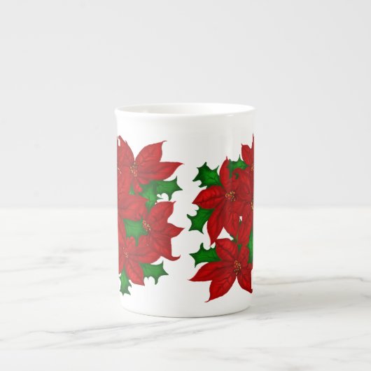 Bonte Chinese kerstMok Porselein Kop (Voorkant)