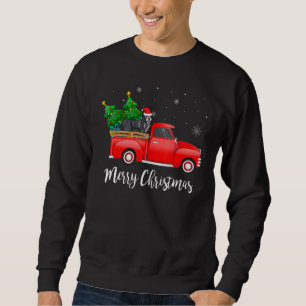 Bonte collie Red Truck kerstboom Xmas Dog Trui