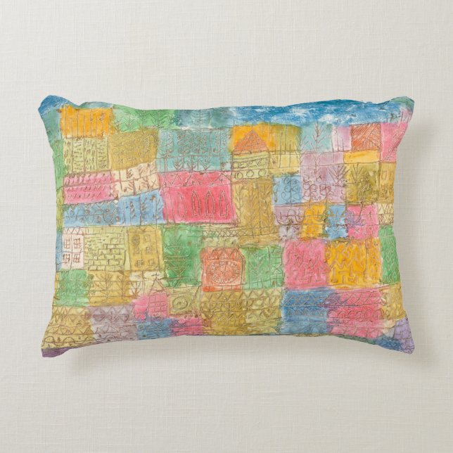 Bonte Landschap - Paul Klee Accent Kussen (Voorkant)