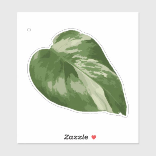 Bonte Monstera Sticker – Helder Uitgesneden Blad (Vel)