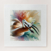 Bontebok in watercolor 220924AREF116 - Watercolor Legpuzzel (Horizontaal)