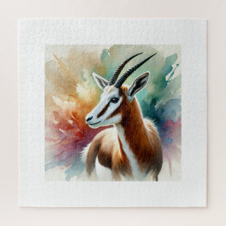 Bontebok in watercolor 220924AREF116 - Watercolor Legpuzzel