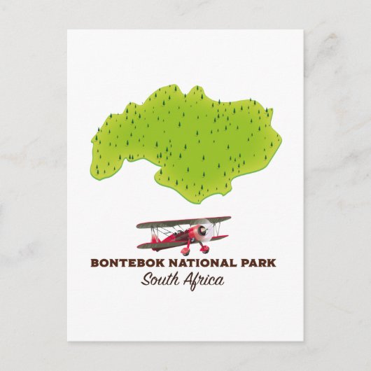 Bontebok Nationaal Park Zuid-Afrika kaart (Voorkant)