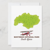 Bontebok Nationaal Park Zuid-Afrika kaart (Achterkant)
