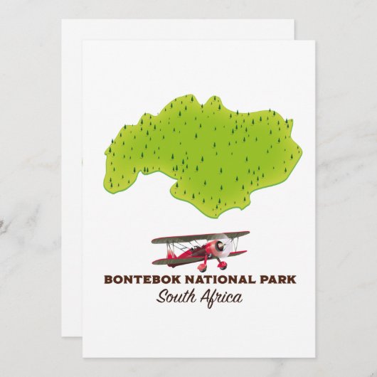 Bontebok Nationaal Park Zuid-Afrika kaart (Voorkant / Achterkant)