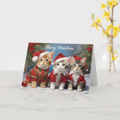 Bontgeklede Vrienden in Feestelijke Mutsen Mooie K Kaart (Gele Bloem)