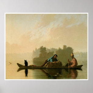 Bonthandelaars die de Missouri aflossen c. 1845 Poster
