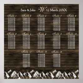 Bonthout Camping Rustic Mountains Plan Poster