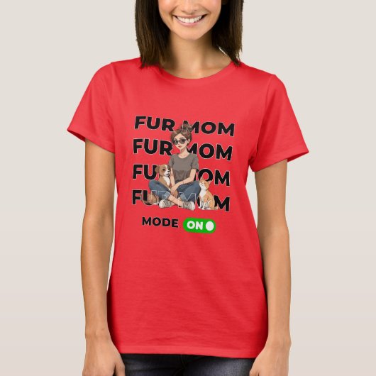 Bontmoeder Mode op T-shirt – Pet Lovers Mom shirt (Voorkant)