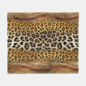 Bonttextuur: vos en luipaard. fleece deken (Voorkant (Horizontaal))