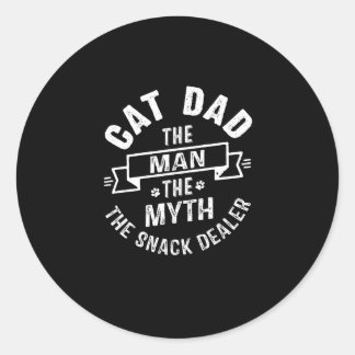 Bontvader Het Man Myth Snack Dealer Hondenkattenli Ronde Sticker