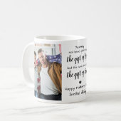 BONUS DAD Aangepast 2 Foto Stap Vaderdag Koffiemok (Voorkant links)