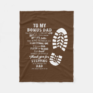 Bonus Dad Day Gift uit Stepdad voor Fleece Deken