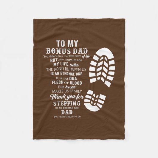 Bonus Dad Day Gift uit Stepdad voor Fleece Deken (Voorkant)