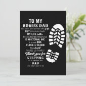 Bonus Dad Day Gift van Stepdad voor Daught Kaart (Staand voorkant)