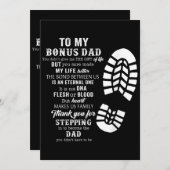 Bonus Dad Day Gift van Stepdad voor Daught Kaart (Voorkant / Achterkant)
