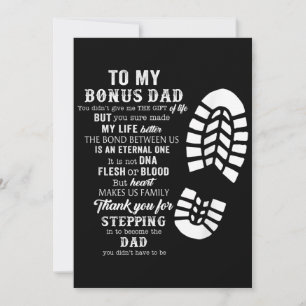 Bonus Dad Day Gift van Stepdad voor Daught Kaart