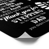 Bonus Dad Day Gift van Stepdad voor Daught Poster (Hoek)