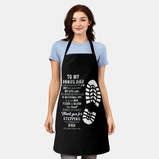 Bonus Dad Day Gift van Stepdad voor Daught Schort (Gedragen)