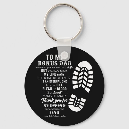 Bonus Dad Day Gift van Stepdad voor Daught Sleutelhanger (Voorkant)