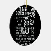 Bonus Dad Day Stepdad for Daughter Son Keramisch Ornament (Rechts)
