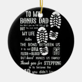 Bonus Dad Day Stepdad for Daughter Son Keramisch Ornament (Voorkant)
