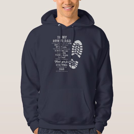 Bonus Dad Day van Stepdad voor Dochter Hoodie (Voorkant)