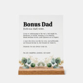 Bonus Dad Definition Acryl Bord (Voorkant)