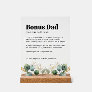 Bonus Dad Definition Acryl Bord