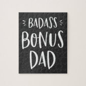 Bonus Dad Fun Stepdad Gift Vaderdag Stepfather Legpuzzel (Verticaal)