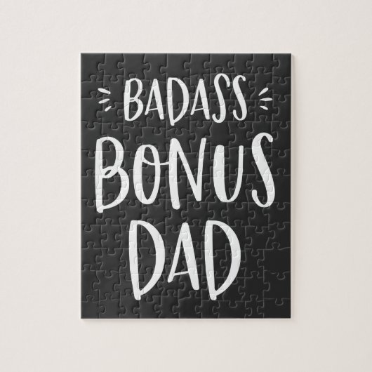 Bonus Dad Fun Stepdad Gift Vaderdag Stepfather Legpuzzel (Verticaal)