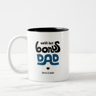 Bonus Dad Hand Drawn Blue en Black Tweekleurige Koffiemok