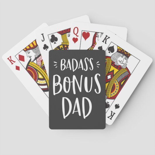 Bonus Dad Quote Stepfather Cool Stepdad Gift Pokerkaarten (Achterkant)