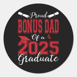 Bonus Dad Senior 2025 Trotse Bonus Dad van een 202 Ronde Sticker