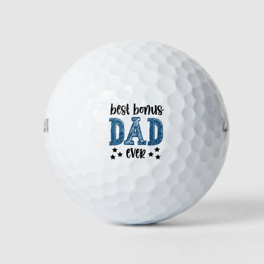 "Bonus Dad" Stap Pa Typografie Golfballen (Voorkant)