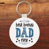 "Bonus Dad" Stap Pa Typografie Sleutelhanger (Voorkant)