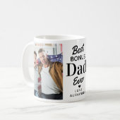 BONUS DAD Step Dad Vaderdag Aangepast 2 foto Koffiemok (Voorkant links)